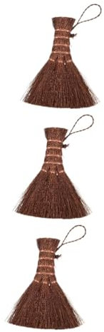 3 Pz pennello per vassoio da tè mini lavastoviglie mini scopa pennello cucina i cucina spazzola per pentole in fibra di palma spazzola multifunzione da Brown ABOOFAN