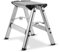 STAHLWERK Klapptritt KT-1 ST mit 120 kg Tragkraft Aluminium-Leiter | Klappleiter | Trittleiter | Schemel | Tritthocker mit Rutschfester Stufe