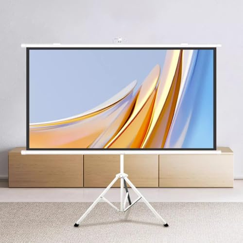 SXKJQER Pantalla De Proyector con Trípode, 60, 72 Pantalla De Película Portátil, Pantalla De Proyector con Soporte 4:3/16: 9 4K HD, Pantalla De Proyección para Exterior E Interior(4:3,60)