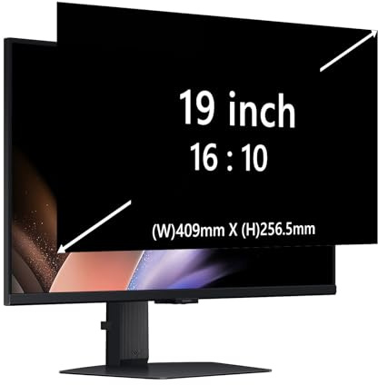 RanBluu 19 inch Laptop Privacy Screen Filter for Display, 19 Removable Anti Glare Protector, Blue Light Filter Shield Film for Computer Screen & Monitor (19 16:10)