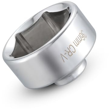 SMOTIVEPRO 36 mm oljefilternyckel med 6 kanter med 3/8 tums drift, aluminiumlegering oljefilternyckel, oljefilterverktyg lämpligt för BMW, Mini, volvo, Audi, VW, Porsche Vehicles