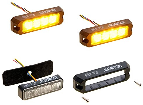 Led Martin R65 - Proflash - 2 luces led intermitentes delanteras para vehículos de limpieza, asistencia en carretera, transporte pesado, etc., color amarillo