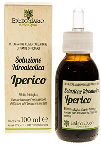 Tintura Madre Iperico gocce, Favorisce il normale tono dell'umore ed il benessere mentale, Integratore Stabilizzatore dell'umore, Soluzione Idroalcolica iperico puro, 1 Flacone 100ml