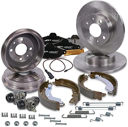 BESTPRICE ATP Set freni incl dischi freno anteriori Ø 240,5mm pieni + tamburo