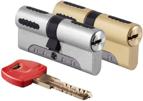 IFAM Cilindro Puerta Exterior WX1000 30x50 Color Latón, Bombin Cerradura Alta Seguridad, Perfil Europeo, Incluye 5 llaves, Protección Antirrotura, Antitaladro, Antibumping
