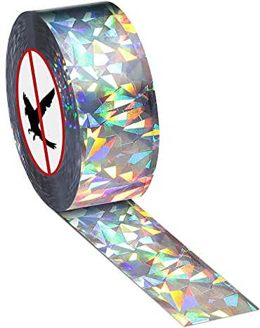GAROMIA 80m*2.4cm Vogelabwehr Vogelband Abschreckung Vogel Abschreckung Reflektierendes Vogelabwehrband Abweisend Band Reflektorband Vogel Abweisend Band für Protect Häuser Gärten und Höfe