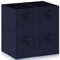 Amazing Tour 4 PCS Cube Storage Boxes 33x38x33 Foldable Fabric with Handles Collapsible for Home Office Nursery Organiser - Clothes Basket Containers, Navy Blue