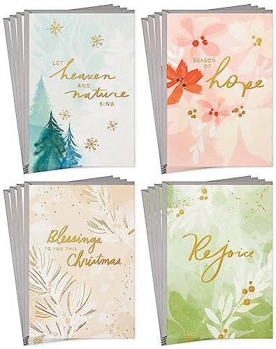 Hallmark Religious Christmas Cards, Assorted 16-Pack (Seasons of Hope)