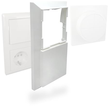 Cadelux Lichtschalter Abdeckung PHTD für Philips Hue Tap Dial Schalter (Rahmen 2-fach + 1x Blindabdeckung, Schneeweiß)