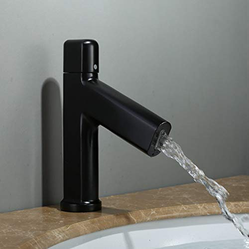 Black Basin hot and Cold Water Faucet Single-Hole washbasin Faucet, undercounter Basin Low Model