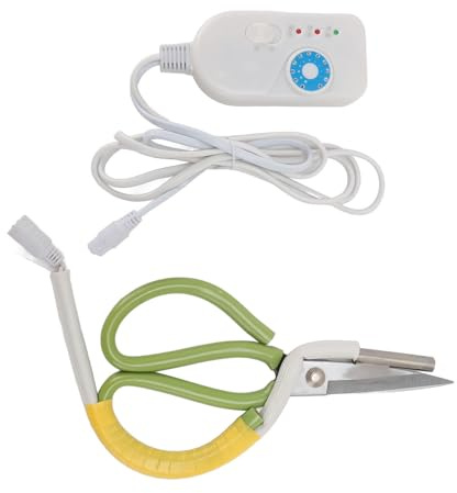 Beheizte Rohrschere, Elektrische Heizschere mit 220 V Stahlklinge für die Elektronische Bekleidungsindustrie (EU-Stecker AC220V 8A)