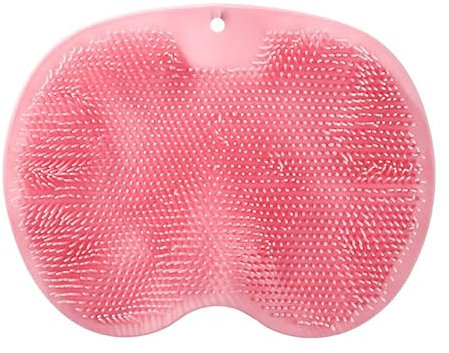 RQzaufania Brosse à Pieds Pour Douche, Tapis de Massage Nettoyant Pour Pieds Avec Aspiration Antidérapante, Nettoie, Exfolie, Masse Vos Pieds Sans Se Pencher (Rose) (Rose)