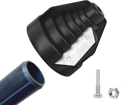 LgowithU Plastic Pipe Chamfer Tool, Pipe Deburring Tool for 20, 25, 32, 40, 50, 63 mm Plastic Pipes, Pipe Deburrer, Deburring Tool for PVC, PP, PE Pipes, with Drill Connection for Hand Drill