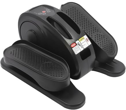 Entrenador elíptico debajo del escritorio, entrenador elíptico eléctrico con mando a distancia, entrenador de pedales sentado, para el hogar, gimnasios, oficinas, 44 x 36 x 22 cm