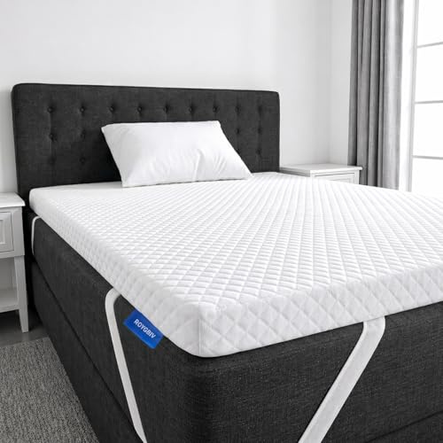 ROYGBIV Topper Colchón 100x200cm 7cm Viscoelástico con Gel - Dureza H2/H3 Ergonómico Transpirable Antibacteriano Antiácaros Hipoalergénico Funda Lavable - Certificado Oeko-Tex