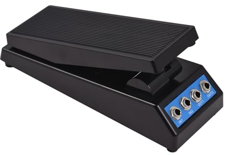 Gitarrpedal professionell gitarr volympedal volymjustering mono/dubbel kanal 6,35 mm ingång/utgång halkfri gitarrpedal för bas elgitarr