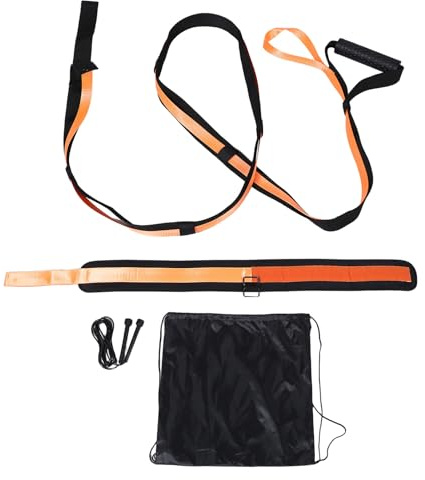 UKCOCO Arnés de Entrenamiento de Agilidad y Velocidad para Sprint de Fútbol y Baloncesto, Banda de Resistencia Ajustable Naranja, Ultraligero para Entrenamiento Deportivo al Aire Libre