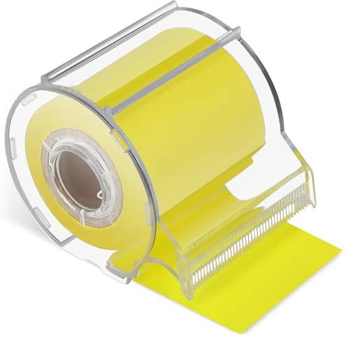 MAGICLULU Pegatinas de Notas Adhesivas Autoadherentes en Rollo Amarillo para Oficina y Hogar, Compactas y Prácticas para Recordatorios y Mensajes Multifunción