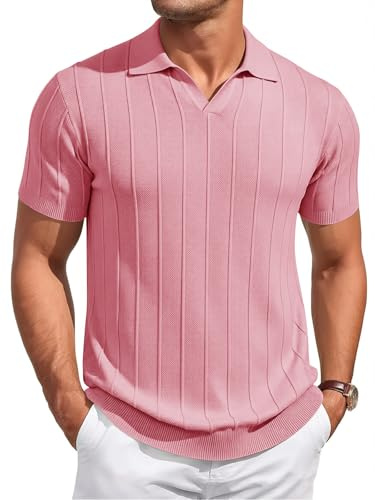 Runcati Pikétröja för män, sommar, kortärmad, stickad pikétröja, män, enfärgad, knappslå t-shirts, slim fit, sport, golf, skjorta, casual, basic pikétröjor
