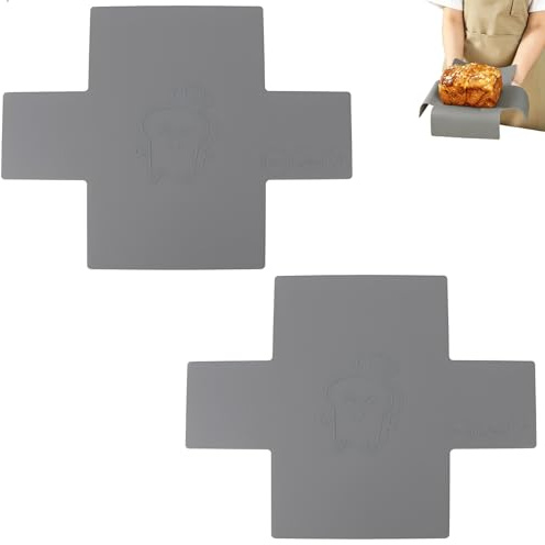 Protector Horno Interior, 2 Piezas Tapete Silicona Horno Antiadherente, Alfombrilla Moldes Rectangulares Reutilizable, Resistente al Calor Moldes Silicona Reposteria para Pan Pasteles y Tostado, Gris