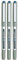 Uni-Ball EYE UB-157 Tintenroller, mittlere Spitze, 0,7 mm, Blau, 3 Stück