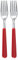 Excelsa Set Forchette in Acciaio Inox, Rosso, 2 Pezzi
