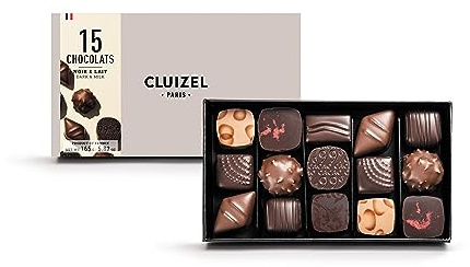 Michel Cluizel Coffret Manufacture Noir & Lait Numero 15/Cofanetto Scatola Regalo 15 Cioccolatini Praline di Manifattura Cioccolato Fondente ed al Latte - 1 x 165 Gram