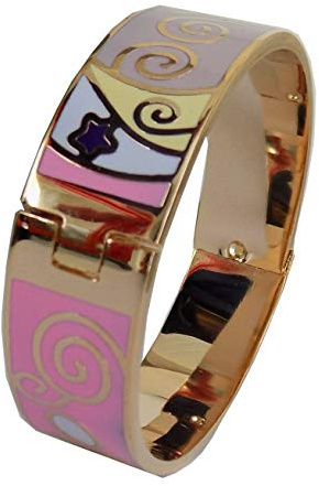 Bracelet Ouvrant Haute Qualité émail cloisonné. Jolies Couleurs et Motifs Actuels. Trés Tendance ME40 (Ouvrant)