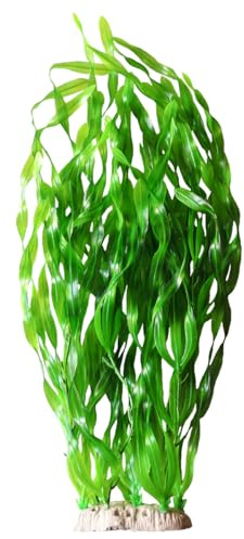 unootel Tall Green Long Leaves Aquarium Décor Plastic Plants Fake Plants Artificial Plants Large 20 Inches 6502