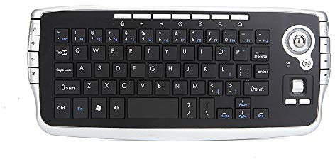 ZhenBaoTian Mini clavier multimédia 2,4 GHz sans fil avec souris trackball molette de défilement pour PC Android TV Box, télécommande