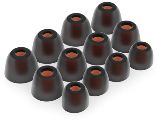 Okuli 12 x Écouteurs en Silicone Embouts d'oreilles pour JBL Tune 230NC TWS, Live Pro+ Casque Écouteurs en Noir