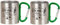 2 Stück Outdoorbecher mit Karabiner Spruch Metall 200ml Wanderbecher Metallbecher Tasse Camping