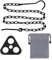 HAFRILY Campfire Tripod Set for Hanging Pot Cooking Outdoor Campfire Included Simple Portable Barbecue Stand Tripod and Adjustable Chain with Bag