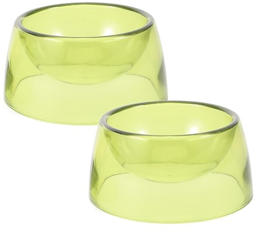 Gatuida 2 pièces Hamster Anti-Renversement Bol Alimentation pour Petits Animaux Bol Plastique pour Cochon Rat Hérisson Capacité Suffisante Fond Lesté et Surface Facile à Nettoyer Vert