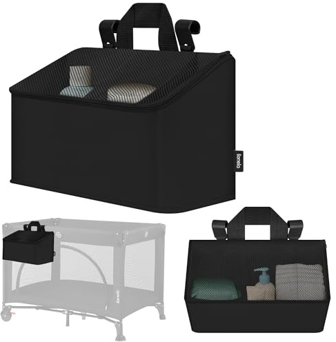 LIONELO Organizer per Letto Bambini Sidepocket Medium, Organizer Appendibile per Lettino, Fasciatoio, Pannolini, Salviette, Cameretta, 43x15x23 cm