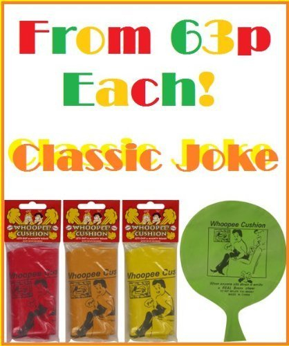3 Whoopee Cushions / Boys Party Bag Toys Fillers Lucky Dip / 4 Assorted Colours Whoopie Whoopy Woopie Woopy by Kressies Wedding Accessories