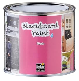 MagPaint Blackboard Paint for Walls, Bedroom, Office, Kitchen, Playroom, Classroom, DIY and Renovation - 0.5 Litre - 5sqm Coverage - Pink