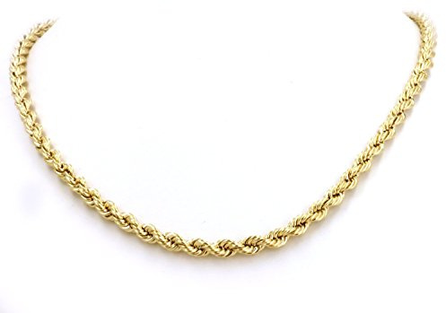 PRINS JEWELS 14 Karat / 585 Gold Kordelkette Gelbgold Unisex - 2.50 mm. Breit - Länge wählbar (40 CM)