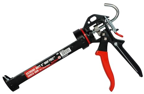 Red Devil 3989 9 Extreme Duty Caulk Gun - Hand Caulking Gun - Thrust Ratio 26:1,Black