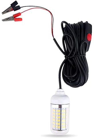 12V 108 LED Submersible Fishing Light, Underwater Night Fishing Finder Lamp, Night Fishing Lure Bait Finder Crappie Boat Ice Fishing Light Attractants Fish in Freshwater & Saltwater with 5M Cord