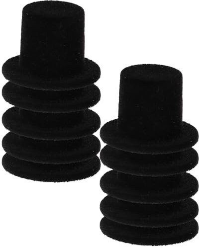 Yardwe 20 Stück Zylinder Hut Klein Halloween Hut Miniatur Zylinder, 2.4 x 1.7 cm, für Halloween Deko Schneemann Dekorieren Weihnachtsdeko