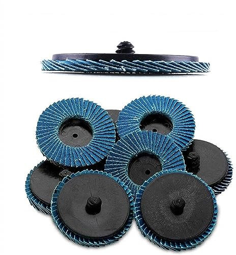 EdvenA 10pcs Disco lamellare 2 Pollici Cambio rapido Disco di bloccaggio Disco Piatto Disco lamellare Mole molatura Ruote Abrasive Supporto da 1/4 di Pollice (Color : 40 Grit 10PCS, Size : A)