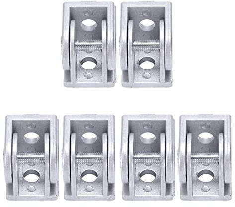 JUJNE Lot de 6 connecteurs d'articulation de pivot flexibles en alliage pour UE Profil en aluminium d'extrusion 2020