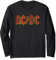 ACDC Distressed Red Logo Rock Music Band Long Sleeve T-Shirt