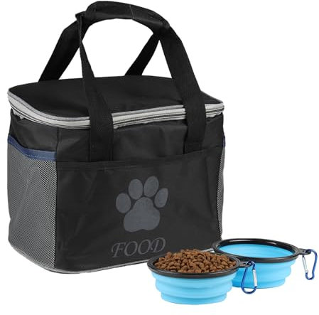 APITOSTravelDogFood Bag, Portable Container for Collapsible Bowls, Durable and Easy to Clean - Great for Camping & Day Trips