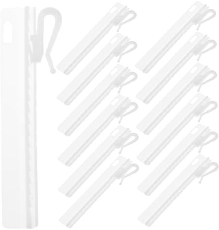 BUGUUYO 25 Crochets À Rideaux Réglables en Plastique avec Clip Pinces À Draperie pour Tringle Et Rail De Plafond Ajustement Flexible pour Fenêtres Et Rideaux Plis Flamands
