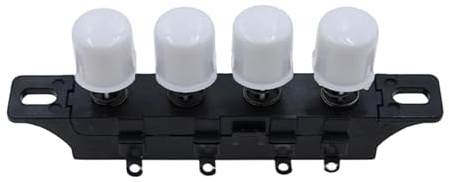 LOVIVER Electric Fan Key Switch 4 Key Stury Easy to Install Replacement Piano Keys Design Desktop Floor Fan Gear Button