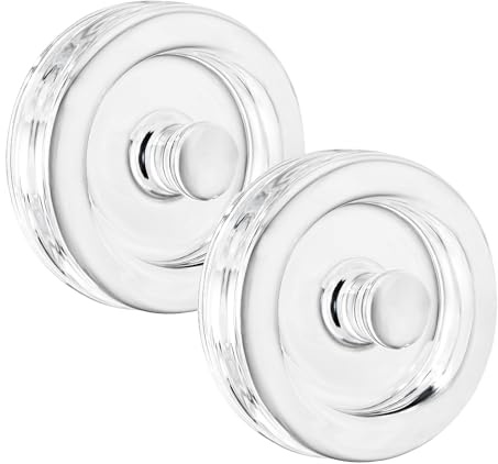 Jillmo Easy Grip Fermentation Weight for 1 Gallon Jars, 3inch Large and Heavy Glass Fermenting Weights for Large and Wide Jars, Pack of 2