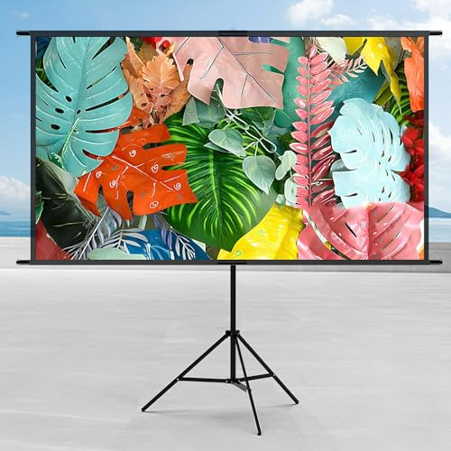 Schermo portatile da 100/120 pollici 4K HD con treppiede, formato 16:9, perfetto per home theater, film all'aperto, campeggio, eventi, disponibile anche in dimensioni da 60 pollici