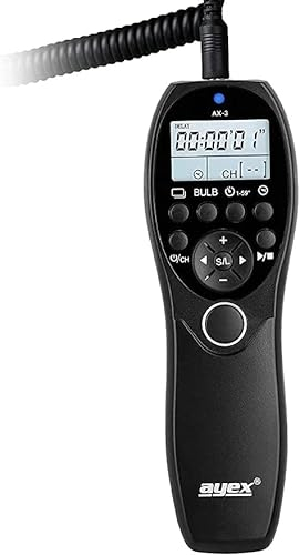 ayex 102048 Temporizador Disparador Remoto, Negro